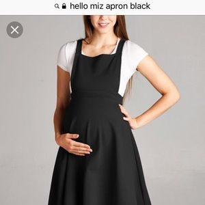Black pinafore maternity dress